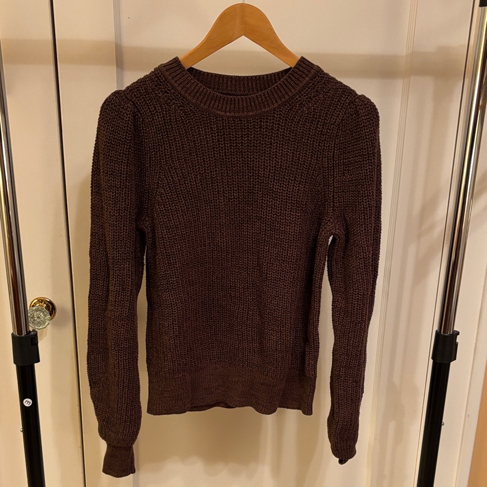GAP Women's Dark Brown Crew Neck Sweater